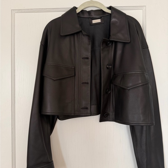 UTZON Jackets & Blazers - UTZON Elegant Black Leather Women's Jacket